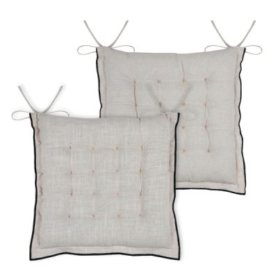 Cojín de silla 38 x 38 cm 100% algodón Helios Natural