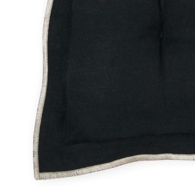 Cojín de silla 38 x 38 cm 100% algodón Helios Negro