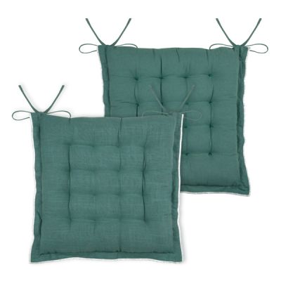 Cojín de silla 38 x 38 cm 100% algodón Helios Verde