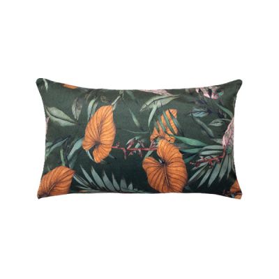 Cojín con relleno terciopelo 30 x 50 cm Iria Verde
