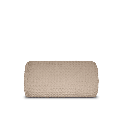 Colcha efecto nido de abeja 100% algodón Cork Camel