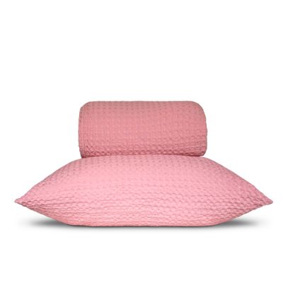 Colcha efecto nido de abeja 100% algodón Cork Rosa