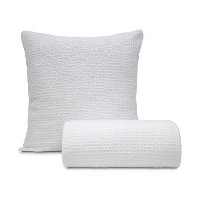 Colcha efecto nido de abeja 100% algodón Waffle Blanco OFERTA
