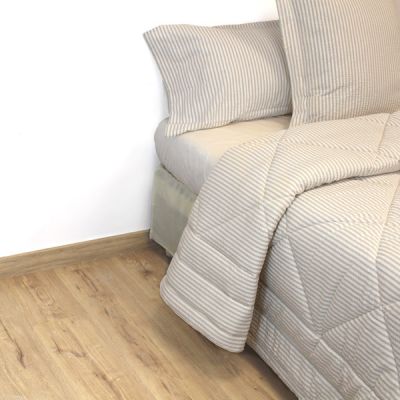 Coprileto acolchado 100% algodón Piubelle Crepon Beige