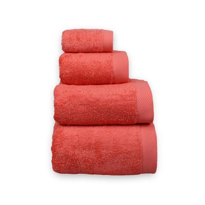Toalla de rizo 70% algodón y 30% bambú Cottonplus Coral