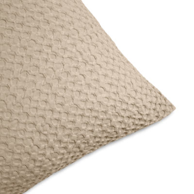 Funda de cuadrante 55 x 55 cm efecto nido de abeja 100% algodón Cork Camel