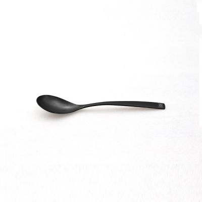 Cuchara postre de acero inoxidable Bcn Negro OFERTA