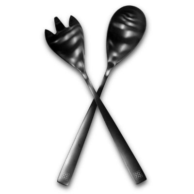 Cuchara ensalada de acero inoxidable Bcn Negro OFERTA