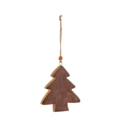 Decoración de madera árbol de Navidad pequeño Marrón