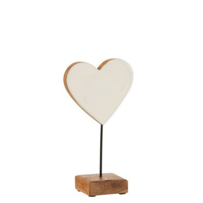 Decoración de pie Corazón Blanco