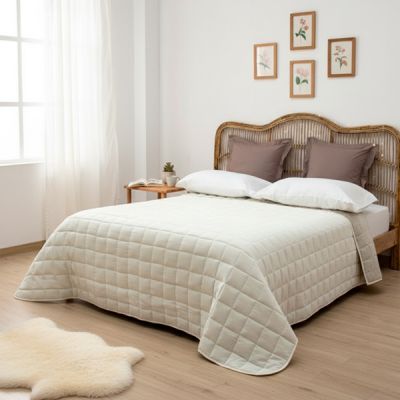 Edredó reversible Sherpa Rihan Beige