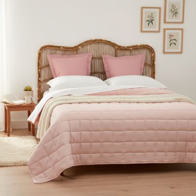 Edredón reversible Sherpa Rihan Rosa