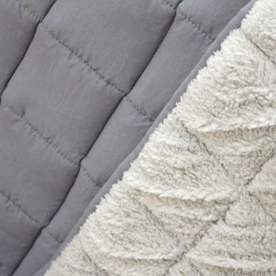 Edredón reversible Sherpa Rihan Gris