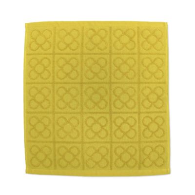 Paño de cocina 100% algodón Flor de Barcelona Mostaza