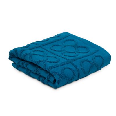 Paño de cocina 100% algodón Flor de Barcelona Azul Océano