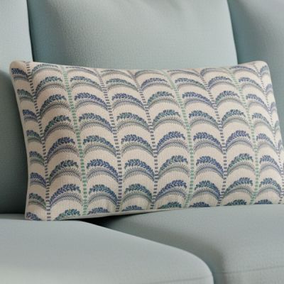 Funda de cojín 30 x 50 cm Kerala Ramas Azul