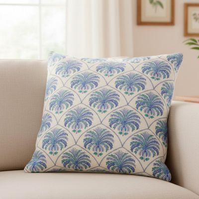 Funda de cojín 50 x 50 cm Kerala Rombo Azul