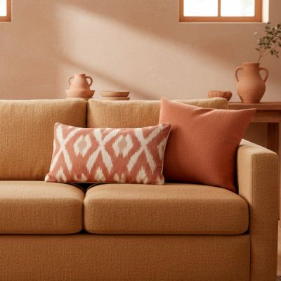 Funda de cojín 30 x 50 cm Adra Terracota