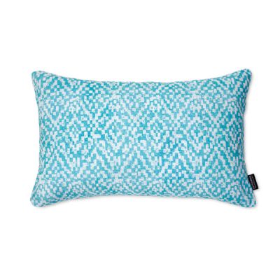 Funda de cojín 100% algodón 30 x 50 cm Menorca Aguamarina