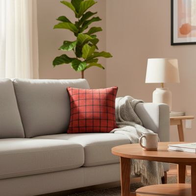 Funda de cojín 45x45 cm terciopelo Indo rojo