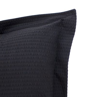 Funda de cuadrante 55 x 55 cm 100% algodón Piubelle Crepon Negro