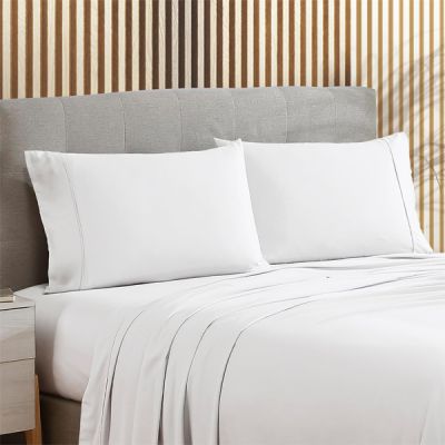 Fundas de Almohada Bambú 100% Orgánico Satén 300 Hilos Blanco