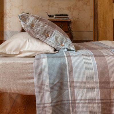 Funda nórdica de franela 100% algodón modelo Gambito Azul