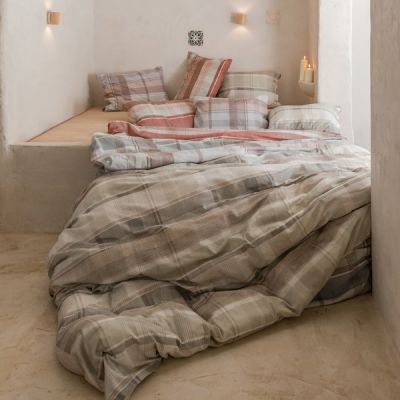 Funda nórdica de franela 100% algodón modelo Gambito Gris