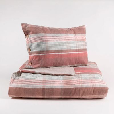 Funda nórdica de franela 100% algodón modelo Gambito Tierra