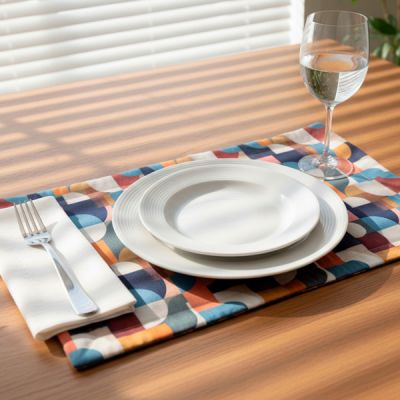 Individual de mesa 35 x 45 cm doble cara Retro Pequeño