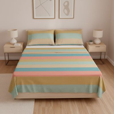Juego de Cama 100% Algodón Percal 200 Hilos Arreu | Cool Barcelona