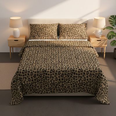Juego de cama 100% algodón satinado 300 hilos Leopardo | Cool Barcelona