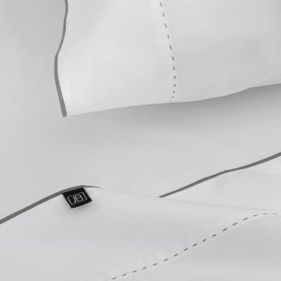 Juego de cama 3 piezas 100% algodón Percal de 200 hilos Mikonos Gris