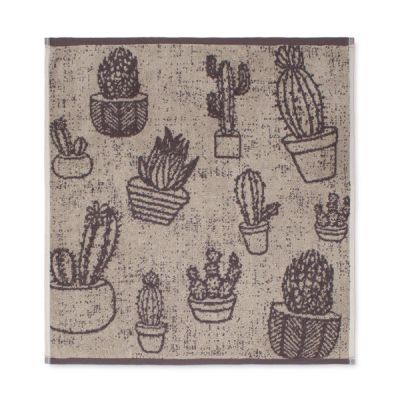Paño de cocina de rizo 100% algodón Cactus Gris
