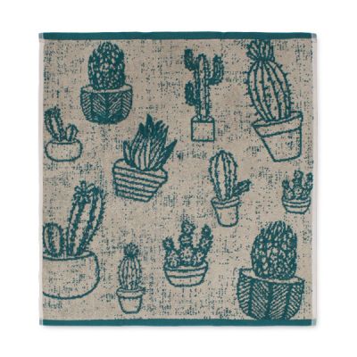 Paño de cocina de rizo 100% algodón Cactus Verde