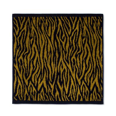 Paño de cocina de rizo 100% algodón Cebra Ocre/Negro