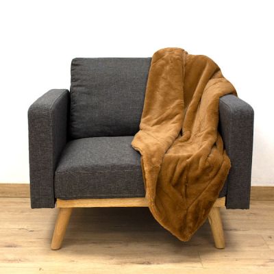Plaid Doble Cara efecto piel Bellver Camel