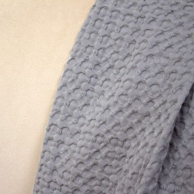 Plaid efecto nido de abeja 100% algodón Cork Gris