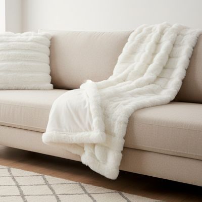 Plaid 150 x 200 cm Ravel Blanco