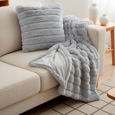 Plaid 150 x 200 cm Ravel Gris