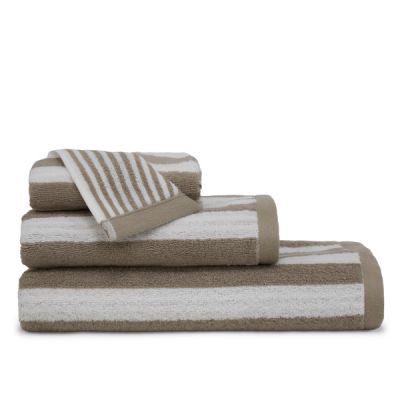 Toalla algodón Efficience Rayas Taupe