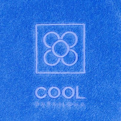 Toalla playa 90 x 160 cm de rizo 100% algodón Stone Wash Cool Barcelona Azul