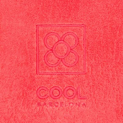 Toalla playa 90 x 160 cm de rizo 100% algodón Stone Wash Cool Barcelona Coral