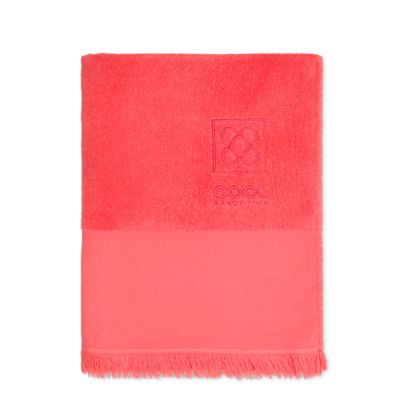 Toalla playa 90 x 160 cm de rizo 100% algodón Stone Wash Cool Barcelona Coral
