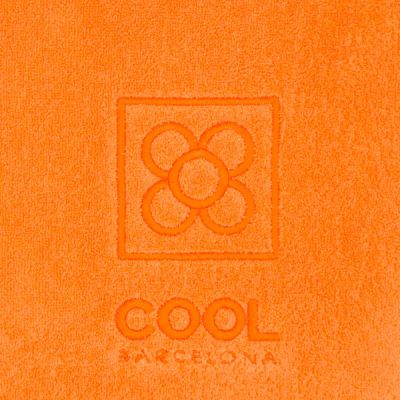 Toalla playa 90 x 160 cm de rizo 100% algodón Stone Wash Cool Barcelona Naranja