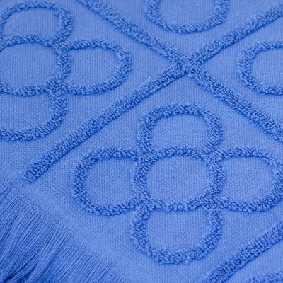 Toalla/pareo de playa 100 x 180 cm 100% algodón Flor de Bcn Azul