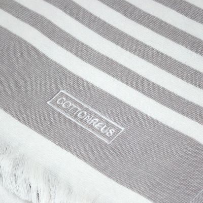 Toalla/pareo de playa 100 x 180 cm 100% algodón Nantes Gris