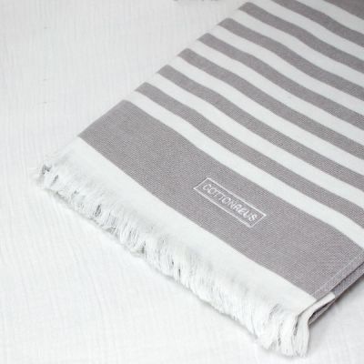 Toalla/pareo de playa 100 x 180 cm 100% algodón Nantes Gris