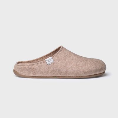 Zapatilla de casa tipo zueco para hombre en fieltro reciclado NEO-FR Beige Toni Pons 