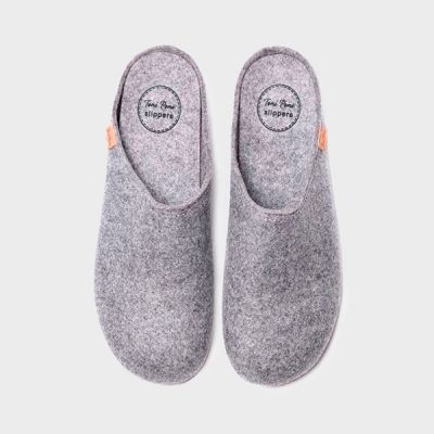 Zapatilla de casa tipo zueco para hombre en fieltro reciclado NEO-FR Gris Toni Pons 